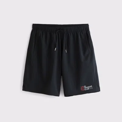 Abercrombie & Fitch Ypb Motiontek Athletic Fit Unlined Training Short In Black