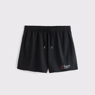 Abercrombie & Fitch Ypb Motiontek Athletic Fit Unlined Training Short In Black