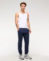 Abercrombie & Fitch Ypb Motiontek Cinched Hem Pant In Blue