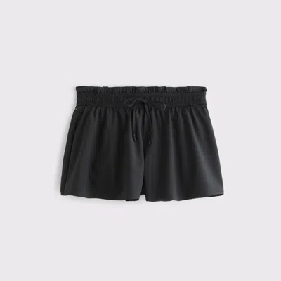 Abercrombie & Fitch Ypb Motiontek High Rise Lined Running Short In Black