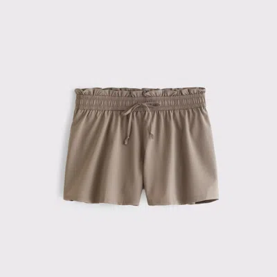 Abercrombie & Fitch Ypb Motiontek High Rise Lined Running Short In Brown