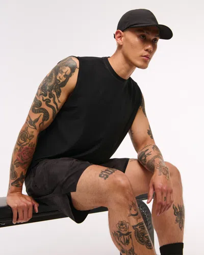 Abercrombie & Fitch Ypb Motiontek Lined Ready Short In Black