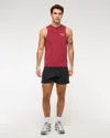Abercrombie & Fitch Ypb Motiontek Retro Short In Black