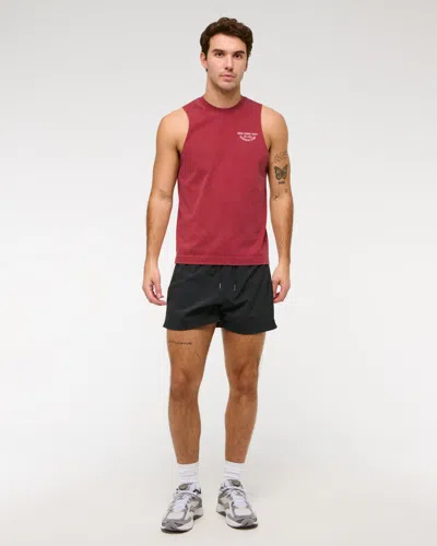 Abercrombie & Fitch Ypb Motiontek Retro Short In Black