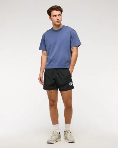 Abercrombie & Fitch Ypb Motiontek Retro Short In Black