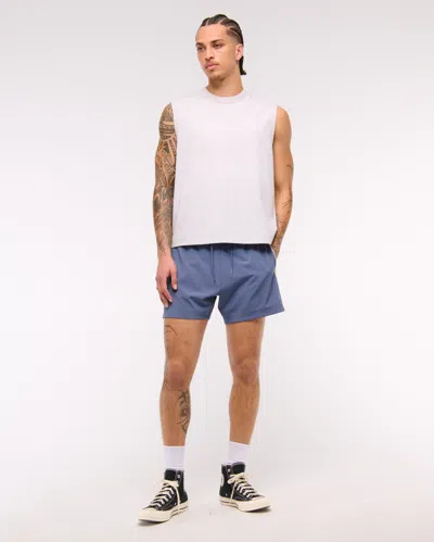 Abercrombie & Fitch Ypb Motiontek Retro Short In Blue