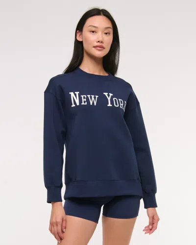 Abercrombie & Fitch Ypb Neoknit Max Crew In Blue