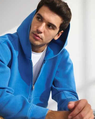 Abercrombie & Fitch Ypb Neoknit Max Full-zip Hoodie In Blue