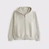 Abercrombie & Fitch Ypb Neoknit Max Full-zip Hoodie In Nude