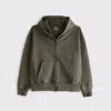 Abercrombie & Fitch Ypb Neoknit Max Full-zip Hoodie In Green