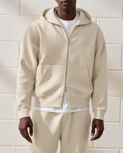 Abercrombie & Fitch Ypb Neoknit Max Full-zip Hoodie In Neutral