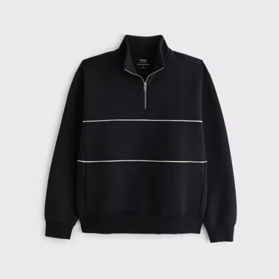 Abercrombie & Fitch Ypb Neoknit Max Half-zip In Black