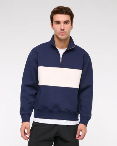 Abercrombie & Fitch Ypb Neoknit Max Half-zip In Blue