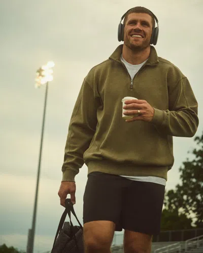 Abercrombie & Fitch Ypb Neoknit Max Half-zip In Green