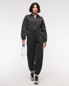Abercrombie & Fitch Ypb Neoknit Max Polo Jumpsuit In Black