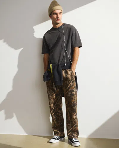 Abercrombie & Fitch Ypb Neoknit Max Relaxed Straight Bottom In Black