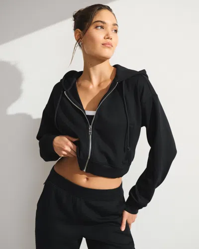 Abercrombie & Fitch Ypb Neoknit On The Go Mini Full-zip In Black