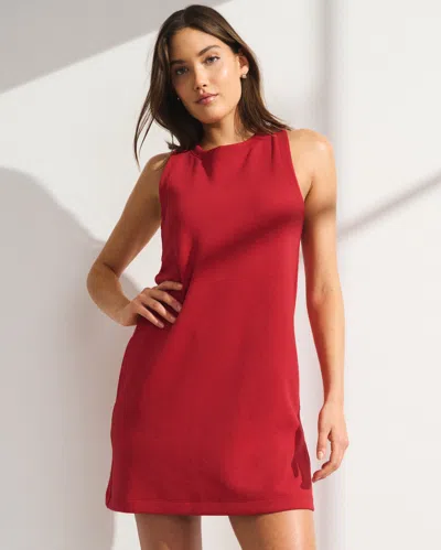 Abercrombie & Fitch Ypb Neoknit On The Go Unlined Mini Dress In Red
