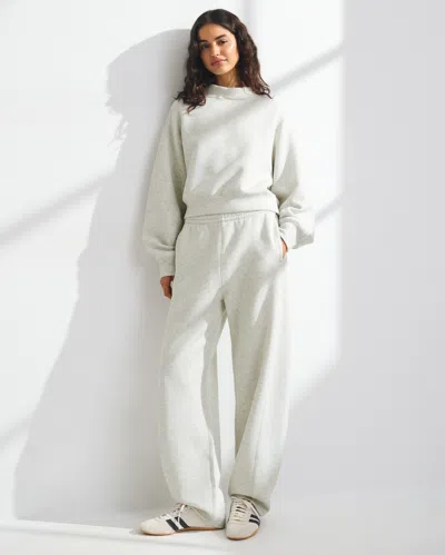 Abercrombie & Fitch Ypb Neoknit Soft On The Go Barrel Leg Sweatpants In Gray