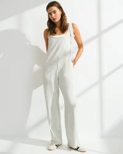 Abercrombie & Fitch Ypb On The Go Double-layered Jumpsuit In Gray