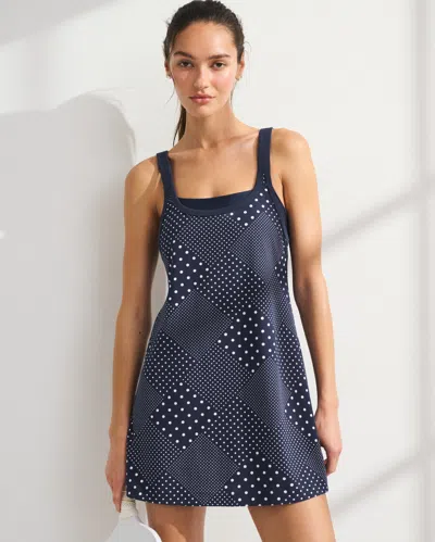 Abercrombie & Fitch Ypb On The Go Double-layered Mini Dress In Blue