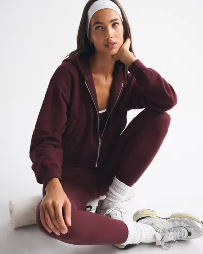 Abercrombie & Fitch Ypb On The Go Full-zip In Burgundy