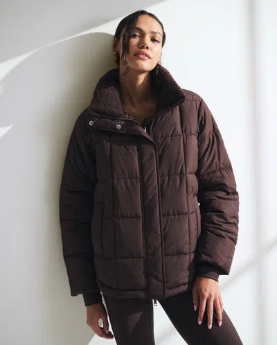 Abercrombie & Fitch Ypb On The Go Iconic Puffer In Brown