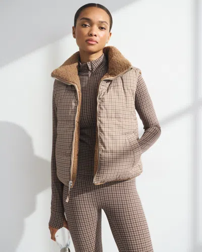 Abercrombie & Fitch Ypb On The Go Reversible Puffer Vest In Brown