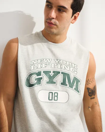 Abercrombie & Fitch Ypb Performance Cotton-blend Muscle Tank In White