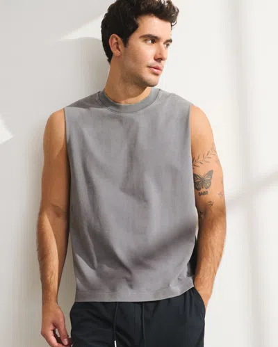 Abercrombie & Fitch Ypb Performance Cotton-blend Muscle Tank In Gray