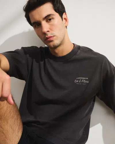 Abercrombie & Fitch Ypb Performance Cotton-blend Pump Cover Tee In Black