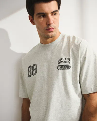 Abercrombie & Fitch Ypb Performance Cotton-blend Pump Cover Tee In Gray