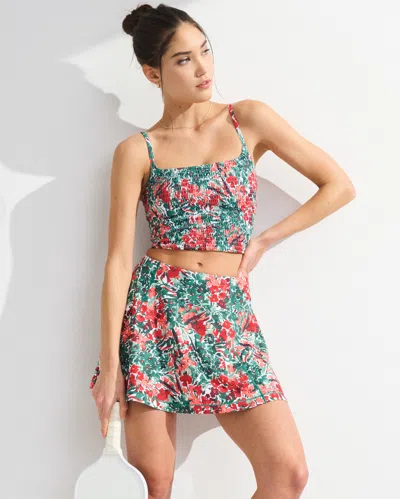 Abercrombie & Fitch Ypb Pleated Mini Skirt In Multi