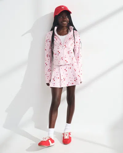 Abercrombie & Fitch Kids' Ypb Pleated Mini Skort In Light Pink Pattern