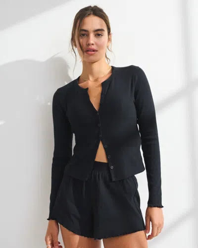 Abercrombie & Fitch Ypb Restore Cardigan In Black