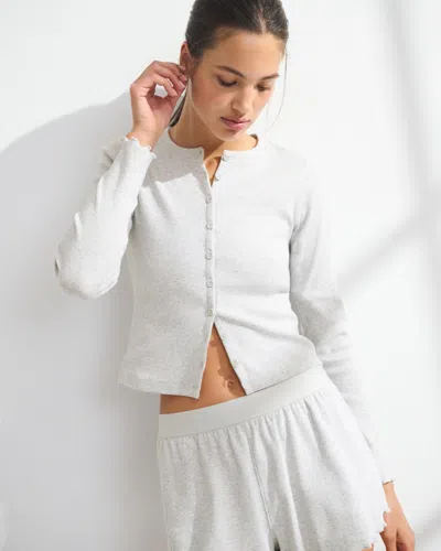 Abercrombie & Fitch Ypb Restore Cardigan In Gray