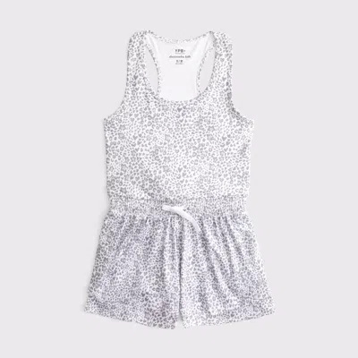 Abercrombie & Fitch Kids' Ypb Scoopneck Romper In White Print