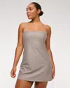 Abercrombie & Fitch Ypb Sculptlux Bandeau Mini Dress In Gray