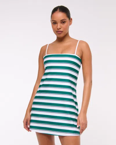 Abercrombie & Fitch Ypb Sculptlux Bandeau Mini Dress In Green