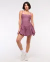 Abercrombie & Fitch Ypb Sculptlux Bubble Hem Mini Dress In Pink