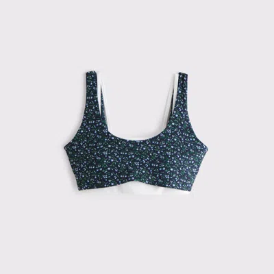 Abercrombie & Fitch Ypb Sculptlux Curve Love Sweetheart Sports Bra In Blue