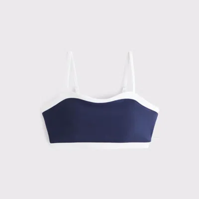 Abercrombie & Fitch Ypb Sculptlux Curve Love Sweetheart Sports Bra In Blue