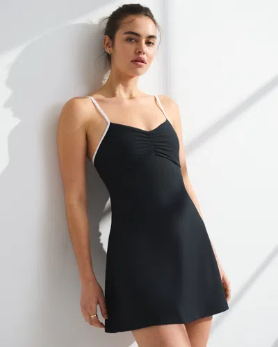 Abercrombie & Fitch Ypb Sculptlux Mini Dress In Black