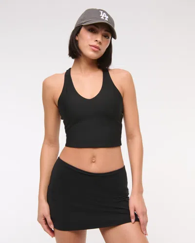 Abercrombie & Fitch Ypb Sculptlux Racerback V-neck Tank In Black