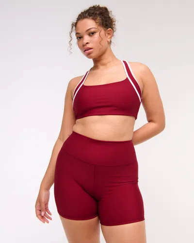 Abercrombie & Fitch Ypb Sculptlux Sports Bra In Red