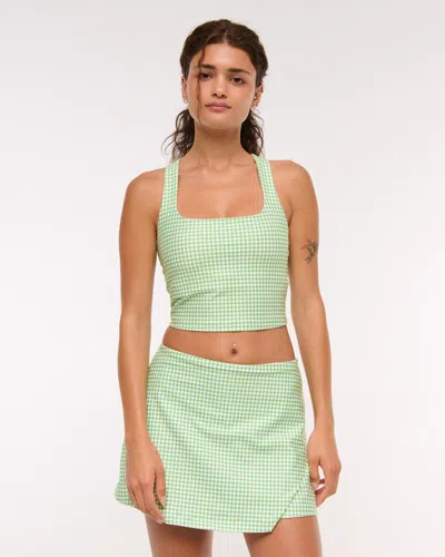 Abercrombie & Fitch Ypb Sculptlux Strappy-back Tank In Green