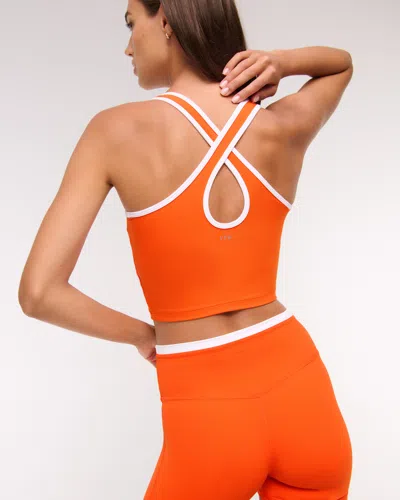 Abercrombie & Fitch Ypb Sculptlux Strappy-back Tank In Orange
