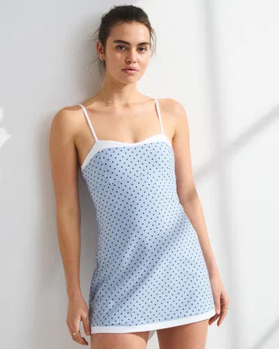 Abercrombie & Fitch Ypb Sculptlux Sweetheart Mini Dress In Blue