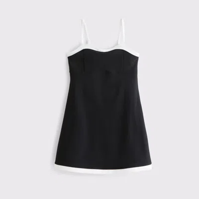 Abercrombie & Fitch Ypb Sculptlux Sweetheart Mini Dress In Black
