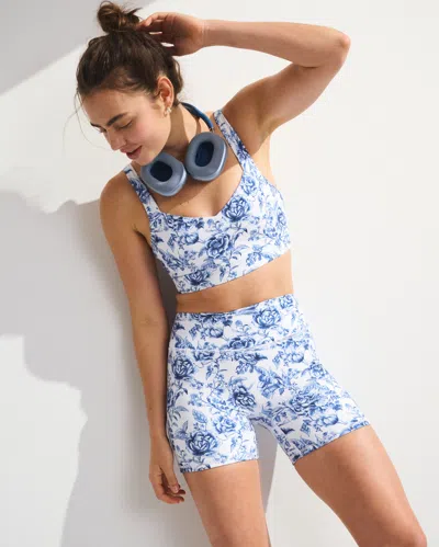 Abercrombie & Fitch Ypb Sculptlux Sweetheart Sports Bra In Blue